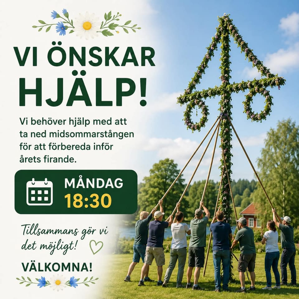 Nedtagning av majstång 8 juni